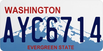 WA license plate AYC6714
