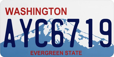WA license plate AYC6719