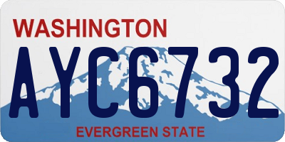 WA license plate AYC6732