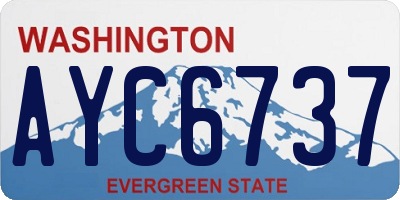 WA license plate AYC6737