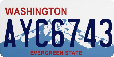 WA license plate AYC6743