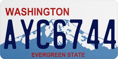 WA license plate AYC6744
