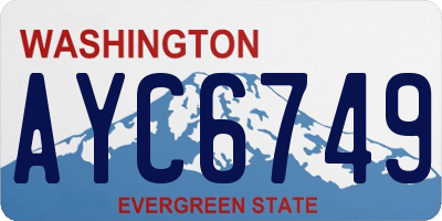 WA license plate AYC6749