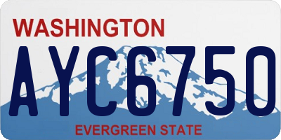 WA license plate AYC6750