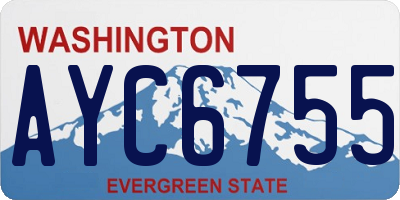 WA license plate AYC6755