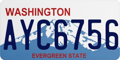 WA license plate AYC6756