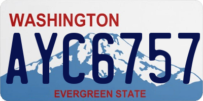 WA license plate AYC6757
