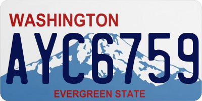 WA license plate AYC6759