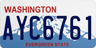 WA license plate AYC6761
