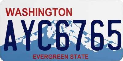 WA license plate AYC6765