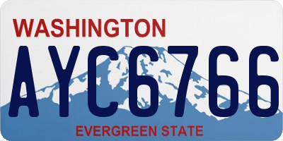 WA license plate AYC6766