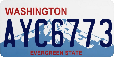 WA license plate AYC6773