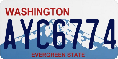 WA license plate AYC6774