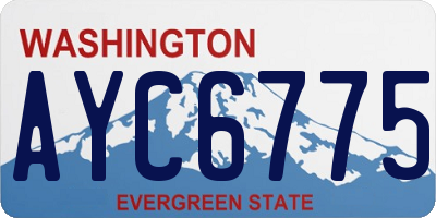 WA license plate AYC6775