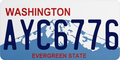 WA license plate AYC6776