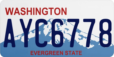 WA license plate AYC6778
