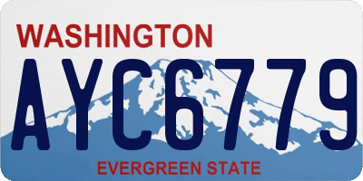 WA license plate AYC6779