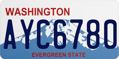 WA license plate AYC6780