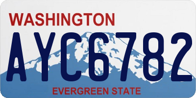 WA license plate AYC6782