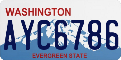 WA license plate AYC6786