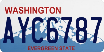WA license plate AYC6787