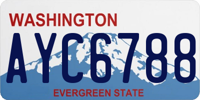 WA license plate AYC6788