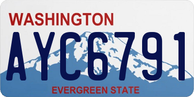 WA license plate AYC6791