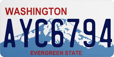 WA license plate AYC6794
