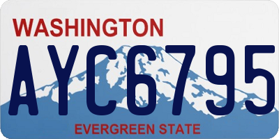 WA license plate AYC6795