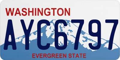 WA license plate AYC6797