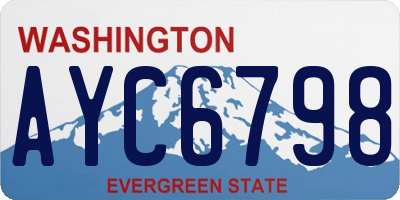 WA license plate AYC6798
