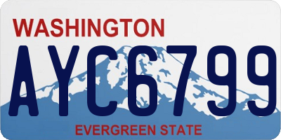 WA license plate AYC6799