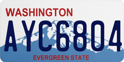 WA license plate AYC6804