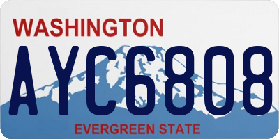 WA license plate AYC6808