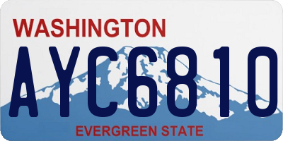 WA license plate AYC6810