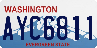 WA license plate AYC6811