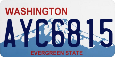 WA license plate AYC6815