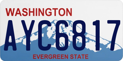 WA license plate AYC6817