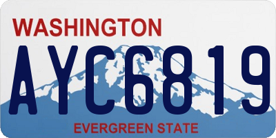 WA license plate AYC6819