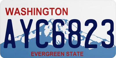 WA license plate AYC6823