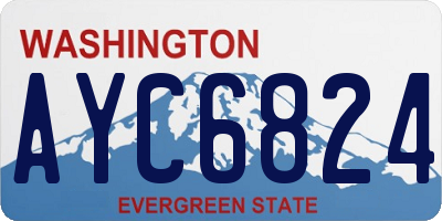 WA license plate AYC6824
