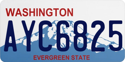 WA license plate AYC6825