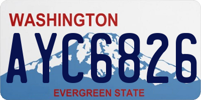 WA license plate AYC6826