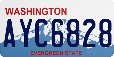 WA license plate AYC6828