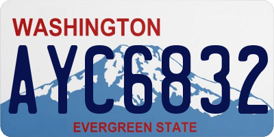 WA license plate AYC6832