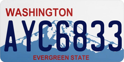 WA license plate AYC6833
