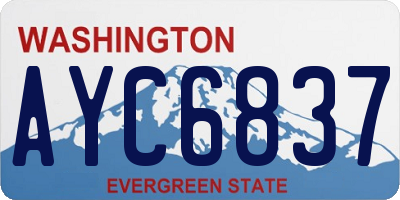 WA license plate AYC6837