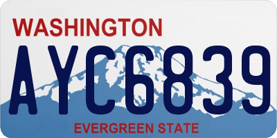 WA license plate AYC6839
