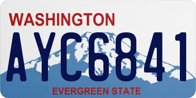 WA license plate AYC6841