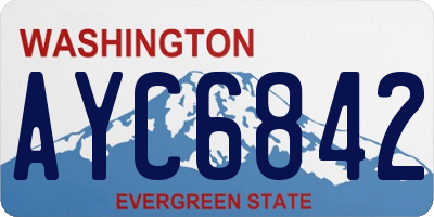WA license plate AYC6842